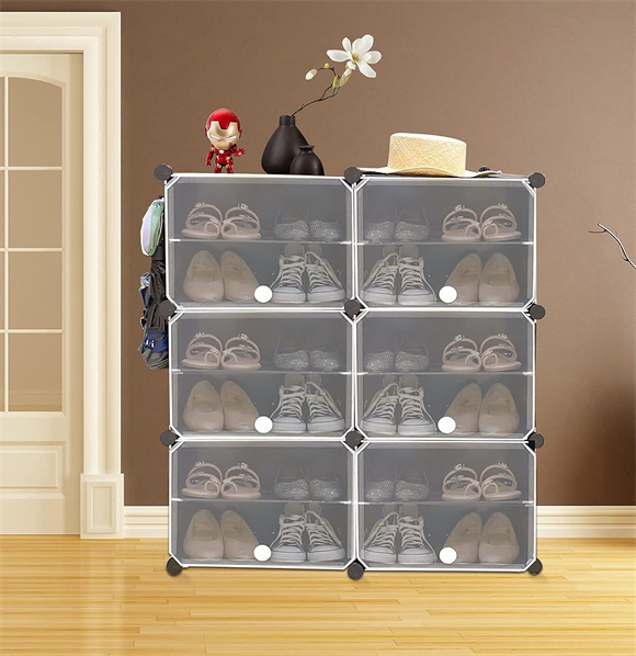 Plastic shoe rack